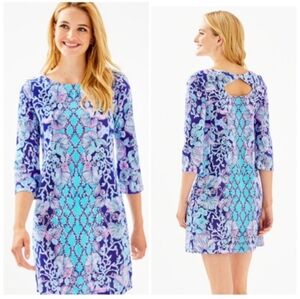 NWT Lilly Pulitzer Lapis Lazuli Bay Dress White Blue Size XS